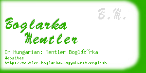 boglarka mentler business card